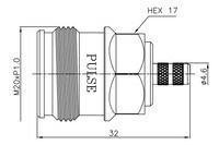 Pulse 4.3-10 Straight F Connector